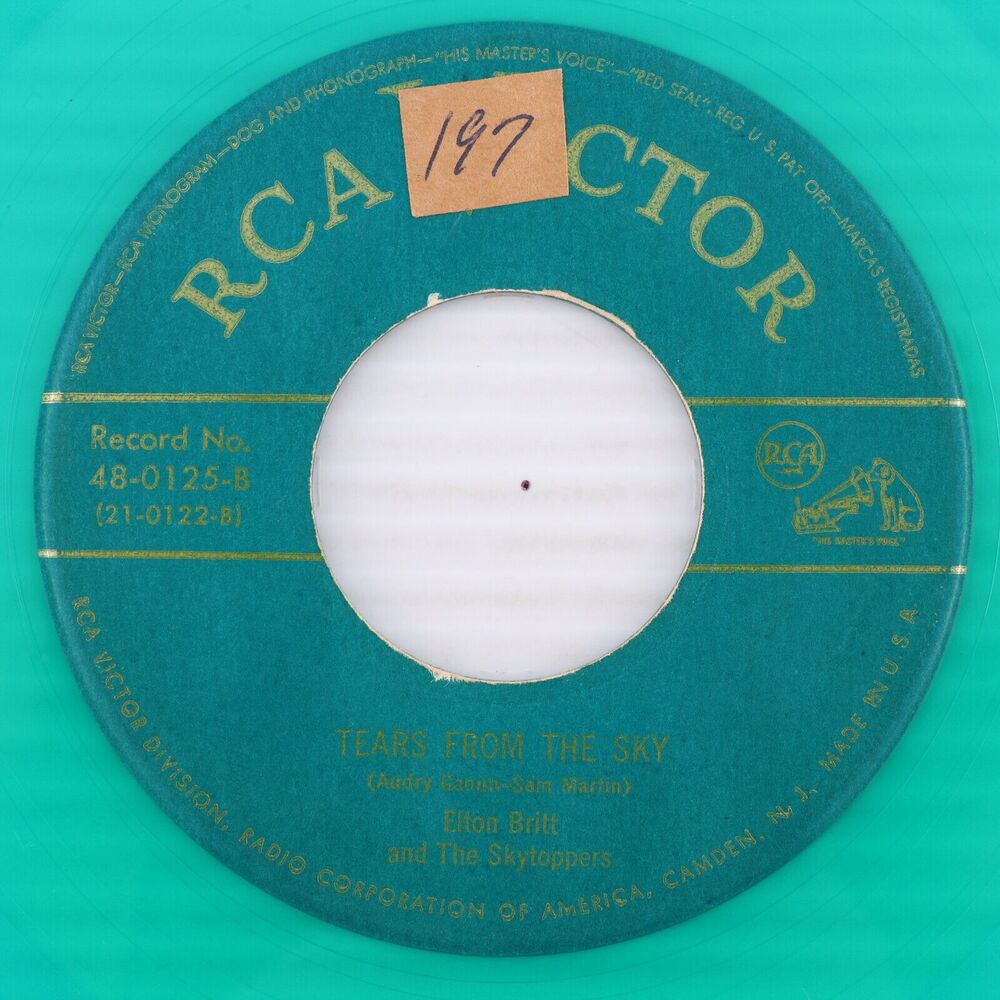 Elton Britt  - Driftwood In The River/Tears 1949 45 rpm 7" Single Record 48-0125 - Picture 3 of 11